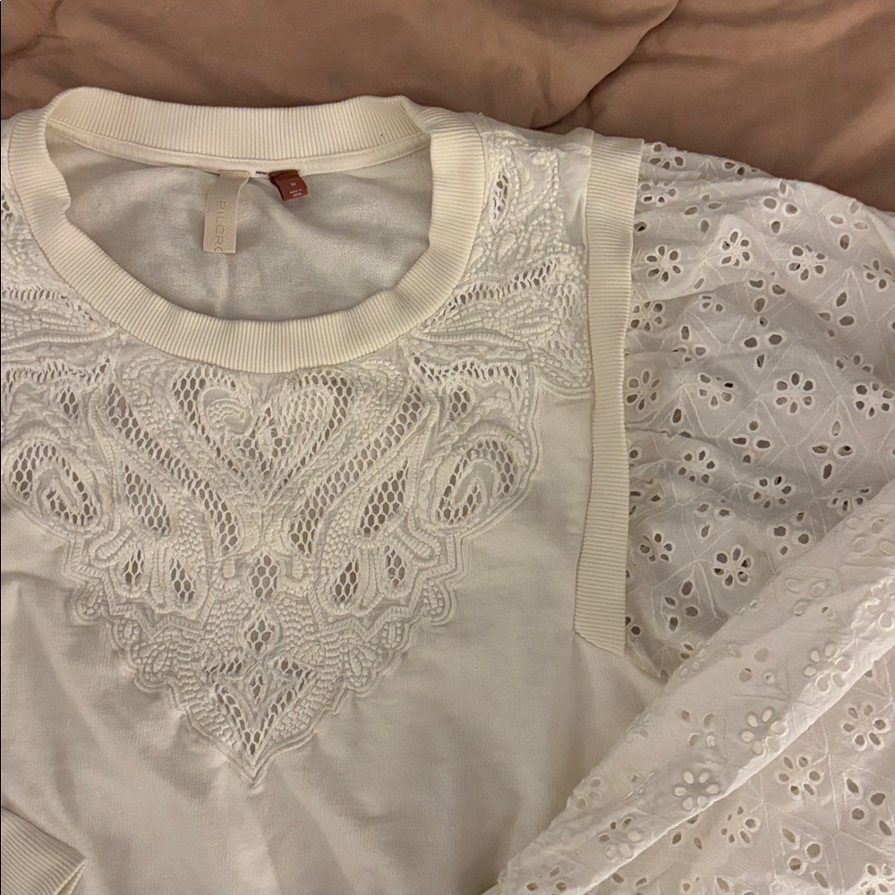 Pilcro by Anthropologie Washed Eyelet Top - Picture 6 of 7